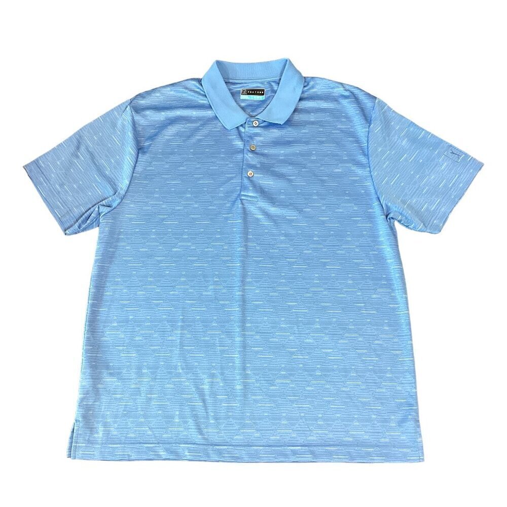 PGA Tour Men's Polo Golf Shirt Short Sleeve Sz‎ XL Blue 39X